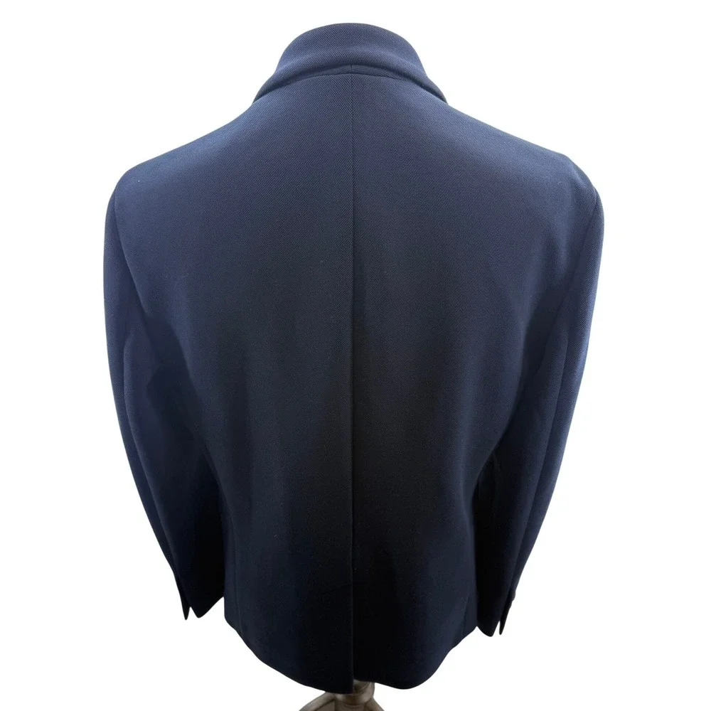 Lacoste Navy Blue Pique Knit Two-Button  Blazer Mens US S‎ FR 46